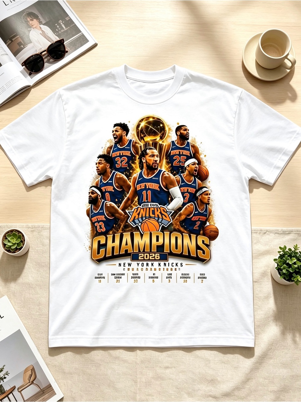 Knicks 2026 Champions Graphic Tee - White